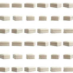 Le Grand Air Footstool Cotton, Beige