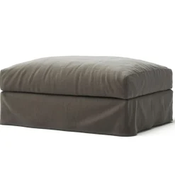 Le Grand Air Footstool Linen, Misty Grey