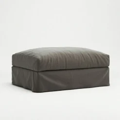 Le Grand Air Footstool Linen, Misty Grey
