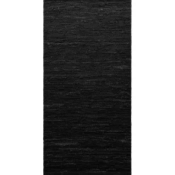 Leather Rug 65x135, Black