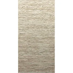 Leather Rug 65x135 cm, Beige