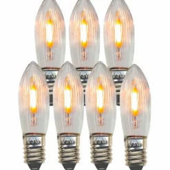 LED Filament Universal Light Source E10 0.5W 11lm 2100K 7-pack, Clear