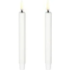 LED Mini Taper Candle Nordic White 2-pack, 1,3 x 13,8 cm