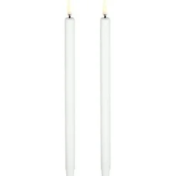 LED Mini Taper Candle Nordic White 2-pack, 1,3 x 13,8 cm