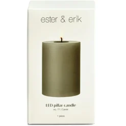 Led Pillar Candle 15 cm, Ice Latte