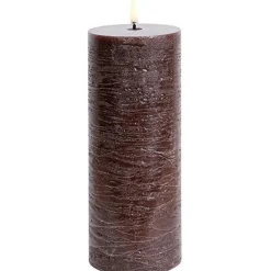 LED Pillar Candle 7,8 x 10,1 cm, Grey
