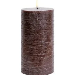 LED Pillar Candle 7,8 x 10,1 cm, Grey
