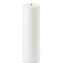 LED Pillar Candle Nordic White, 10x10 cm