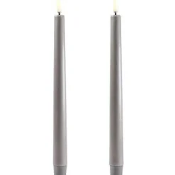 LED Taper Candle 2,3 x 25,5 cm, Grey