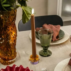 LED Taper Candle 2,3 x 25,5 cm, Grey