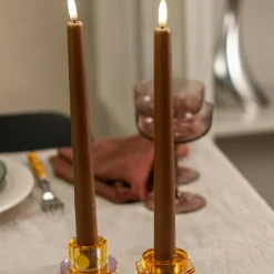 LED Taper Candle 2,3 x 25,5 cm, Grey