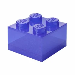 LEGO® Brick Storage Box Translucent 4 Knobs, Glitter Translucent