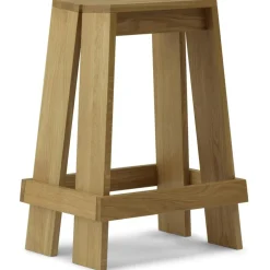 Let Bar Stool 75 cm, Dark stained Ash
