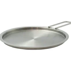 Lid With Handle Brushed Steel, 13 cm
