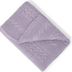 Lilac Blanket Knitted 70x100 cm