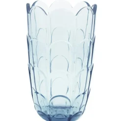 Lily Vase H19 cm, Blue Iris