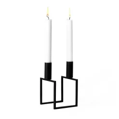Line Candle Holder, Black