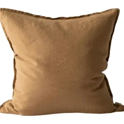 Linen Cushion Cover 50x50 cm, Hazelnut Stripe