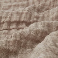 Linen Throw 130x170 cm, Off-white / Desert Beige