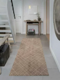 Lines Door Mat Sand / Beige, 200x90 cm