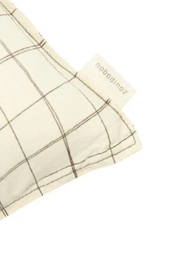 L1N0 Cushion 30x50 cm Checked Pattern, Natural