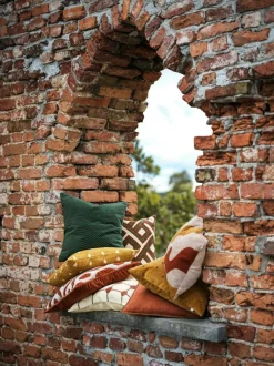 Lodi Cushion Cover Cactus Green / Spicy Yellow / Off-White, 40x60 cm