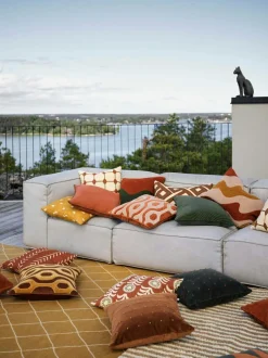 Lodi Cushion Cover Cactus Green / Spicy Yellow / Off-White, 40x60 cm