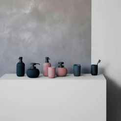 Lotus Soap Dispenser Low, Cobalt-blue