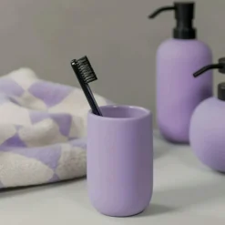 Lotus Toothbrush Holder, Light Lilac
