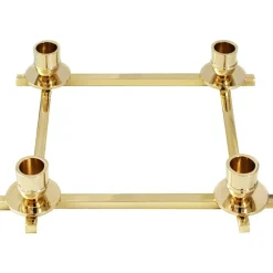 Lucia Candlestick for 4 Candles, Brass