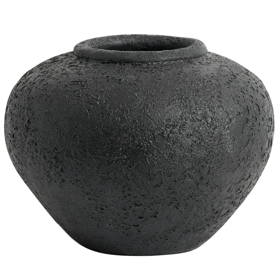 Luna Decorative Pot Black, 80 cm