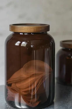 Luna Glass Jar With Lid 20 cm, Dark Forest