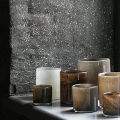 Lyric Candle Holder L, Dark Grey