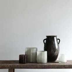 Lyric Candle Holder L, Dark Grey