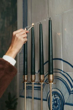 Mansion Candles 6-pack, Dark Green Gloss