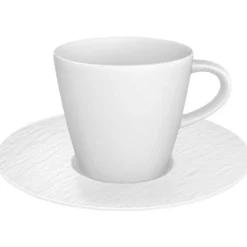 Manufacture Rock Coffee Cup With Saucer, Black