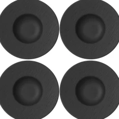 Manufacture Rock Pasta Plate 27,8 cm Black, 4-pack
