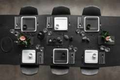 Manufacture Rock Squared Plate, Black 28 cm