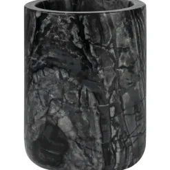 Marble Toothbrush Holder, Black/Grey