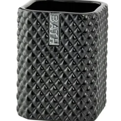 Marion Toothbrush Holder, Black/Silver