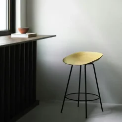 Mat Barstool 65 cm, Seaweed / Cream