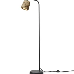 Material Floor Lamp, White Opal Glass