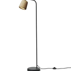 Material Floor Lamp, White Opal Glass