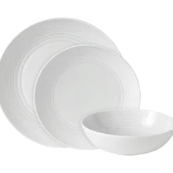 Maze White Dinnerware 12-pack