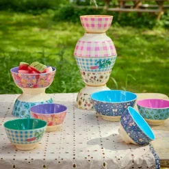 Melamine Bowl 30 cl, Check Pink