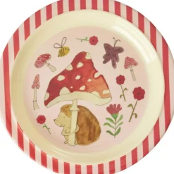 Melamine Plate 20 cm, Pink Happy Forest