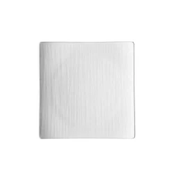 Mesh Relief Square Plate L, White