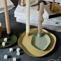 Mie Mini Candlestick 8 cm, Desert Sage