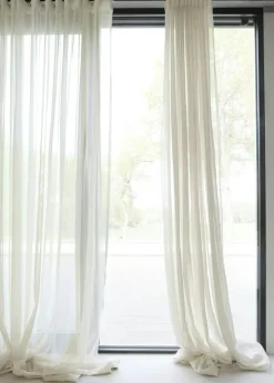 Mimmi Curtain Recycled Fabric Double Width, Natural White, 290x250 cm