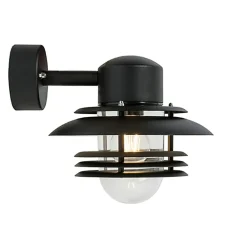 Mira Wall Outdoor Lighting, Black Texture